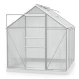 RASTLINJAK, VOLTE PLOŠČE VITAVIA PLANET 3800 HKP 6MM, 1,95X1,95M ALU -RASTLINJAK+ OKVIR ZA TEMELJ