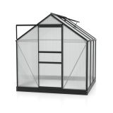 RASTLINJAK, VOLTE PLOŠČE VITAVIA PLANET 3800 HKP 6MM, 1,95X1,95M ČRNA - RASTLINJAK+ OKVIR ZA TEMELJ