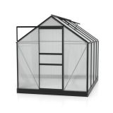 RASTLINJAK, VOLTE PLOŠČE VITAVIA PLANET 5000 HKP 6MM, 1,95X2,57M ČRNA - RASTLINJAK+ OKVIR ZA TEMELJ