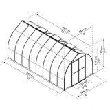 POLIKARBONATNI RASTLINJAK PALRAM BELLA 8X16 SREBRNA Š244 X D490 X V219