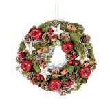 VENČEK GLOSSTYLE RDEČI Z VRVICO PREMERA 24 CM