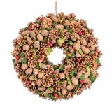 VENČEK GLOSSTYLE RDEČI Z VRVICO PREMERA 41 CM