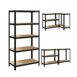 REGAL BLOW RACK 180X90X40CM 5 P/900KG ČRN