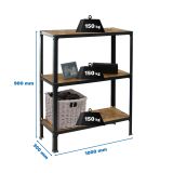 REGAL SIMONRACK 90X100X30 CM 3P/150KG ANTRACIT SIMONHOME CLICK