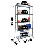 REGAL SIMONRACK 180X90X40 CM 5P/180KG ANTRACIT BELA SIMONCLICK