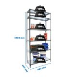 REGAL SIMONRACK 250X80X40 CM 6P/180KG ANTRACIT SIMONCLICK MINI
