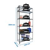 REGAL SIMONRACK 250X110X40 CN 6P/200KG ANTRACIT SIMONCLICK SUPER