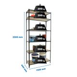 REGAL SIMONRACK 250X110X40 CM 6P/200KG ANTRACIT MADERCLICK SUPER