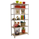 REGAL SIMONRACK 250X110X50 CM 5P/200KG BELA LES MADERCLICK SUPER