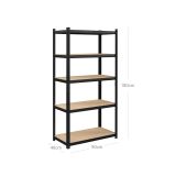 REGAL SONGMICS 180X90X40 CM 5P/130KG GLR040B01 RJAVO-ČRN