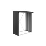 REGAL ZA DRVA BIOHORT 157X102 CM WOODSTOCK V150 METALIK TEMNO SIVA