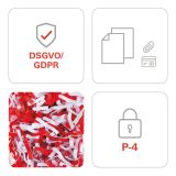 UNIČEVALNIK PAPIRJA HSM AF100/4X25 SECURIO P-4 2063