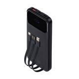 RIVACASE PRENOSNA BATERIJA/POWERBANK VA2211 10.000 MAH 22,5W, Z LCD EKRANOM IN 3X PODATKOVNI KABLI (TYPEC, LIGHTNING, USB-A)