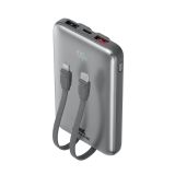 RIVACASE PRENOSNA BATERIJA/POWERBANK VA2611 10.000 MAH 30W Z LCD EKRANOM IN 2X PODATKOVNI KABEL (TYPE-C, LIGHTNING)