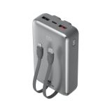 RIVACASE PRENOSNA BATERIJA/POWERBANK VA2612 20.000 MAH 30W, Z LCD EKRANOM IN 2X PODATKOVNI KABEL (TYPE-C, LIGHTNING)