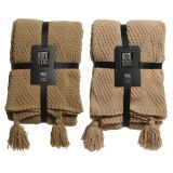 DEKORATIVNA ODEJA DECORIS RJAVA S COFKI 130X150 CM, SORT