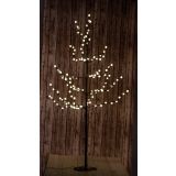 LUČKE MQ RJAVO DREVO 150 CM S KROGLICAMI TOLO BELE