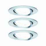 VGRADNI LED REFLEKTOR RL NOVA 3X6.5W GU10, GIB. OKROGLA, ALU TU/ALU