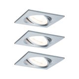 VGRADNI LED REFLEKTOR RL NOVA COIN 3X6.5W GIB. KVADRATNA ALU TU/ALU