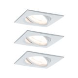 VGRADNI LED REFLEKTOR RL NOVA COIN 3X6.5W GIB. KVADRATNA, BELA MAT/ALU