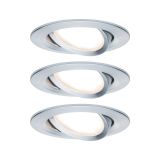 VGRADNI LED REFLEKTOR RL NOVA COIN 3X6.5W GIB. OKROGLA ALU TU/ALU