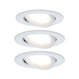 VGRADNI LED REFLEKTOR RL NOVA COIN 3X6.5W GIB. OKROGLA, BELA MAT/ALU