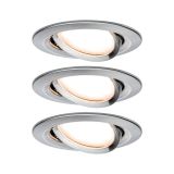 VGRADNI LED REFLEKTOR RL NOVA COIN 3X6.5W GIB. OKROGLA, BRUŠ.JEKLO/ALU