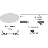 LED PANEL RL VELUNA 17.5W NW FI=185MM IP44