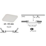 LED PANEL RL VELUNA 4.5W WW 75X75MM IP44