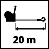 ROČNI VLEK Z ŽIČNO VRVJO EINHELL VITEL TC-WI 800 /20M VRVI