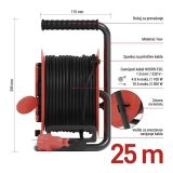 ROLETA - GUMI VODNIK EMOS 25M H05RR-F3G 3X1 4 ŠUKO VTIČNICA IP44