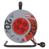 ROLETA - PVC VODNIK EMOS 20M H05VV-F 3X1 4 ŠUKO VTIČNICA IP20