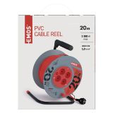 ROLETA - PVC VODNIK EMOS 20M H05VV-F 3X1 4 ŠUKO VTIČNICA IP20