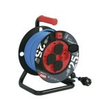 ROLETA - PVC VODNIK EMOS 25M VSEVREMENSKA 230V 4 VTIČNICE, MODRA