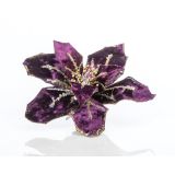 OKRASEK ZA JELKO GLOSSTYLE ROŽA 19 CM VIJOLA