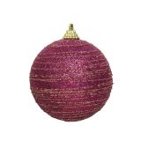 BUNKA IZ UMETNE MASE ROZA Z DEKORJEM, 80 MM