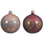 STEKLENA BUNKA ROZA Z DEKORJEM, FI 80 CM, SORT