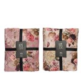 DEKORATIVNA ODEJA DECORIS ROZA Z ROŽAMI 130X170 CM, SORT