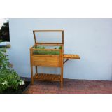 LESENA VISOKA GREDA PATKAR S POKROVOM IN POLICO HRAST 118X39X107 CM