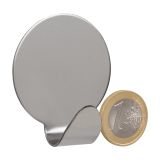 KOVINSKA OBEŠALNA KLJUKA WALTECO SAMOLEPILNA NERJAVNA OVALNA