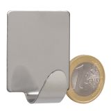 KOVINSKA OBEŠALNA KLJUKA WALTECO SAMOLEPILNA NERJAVNA PRAVOKOTNA