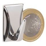 PVC OBEŠALNA KLJUKA WALTECO SAMOLEPILNA PVC KROMIRANA