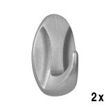 PVC OBEŠALNA KLJUKA WALTECO SAMOLEPILNA PVC KROMIRANA ZAV=2LKOS MAT KROM