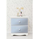 SAMOLEPILNA TAPETA D-C-FIX 45CMX2M VICHY MODRA F3460290