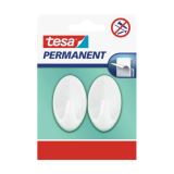 SAMOLEPILNI IZDELEK TESA PERMAMENT KLJUKICA OVALNA L BELA 2/1