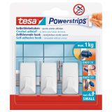SAMOLEPILNI IZDELEK TESA POWERSTRIPS MINI KLJUKICA PRAVOKOTNA 2/1 BELA