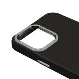 SATIN SILIKONSKI OVITEK ZA IPHONE 16 PLUS - ČRN