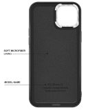 SATIN SILIKONSKI OVITEK ZA IPHONE 16 PLUS - ČRN