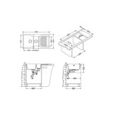 GRANITAL POMIVALNO KORITO ALVEUS SENSUAL 70, G05M TWILIGHT 980X520 MM