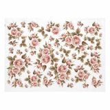 SERVIETNA, DECOUPAGE TEH. RAYHER DECOUPAGE PAPIR RIŽEV A4 RDEČE VRTNICE